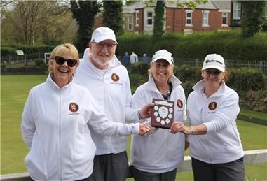 Members of the winning Percy team: Carole Malone, Stuart Graham-Scott, Carol Brodie & Tracey Taylor - Percy's Year in the Fives